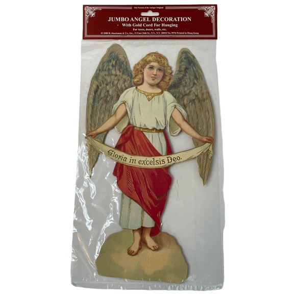 Shackman JUMBO 13” Christmas Gloria In Excelsis Deo Angel Decoration Vintage NEW - Picture 1 of 5